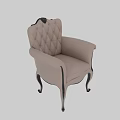 Beige Diamond Tufted Accent Chair with Black Curved Legs and Multiple Sizes