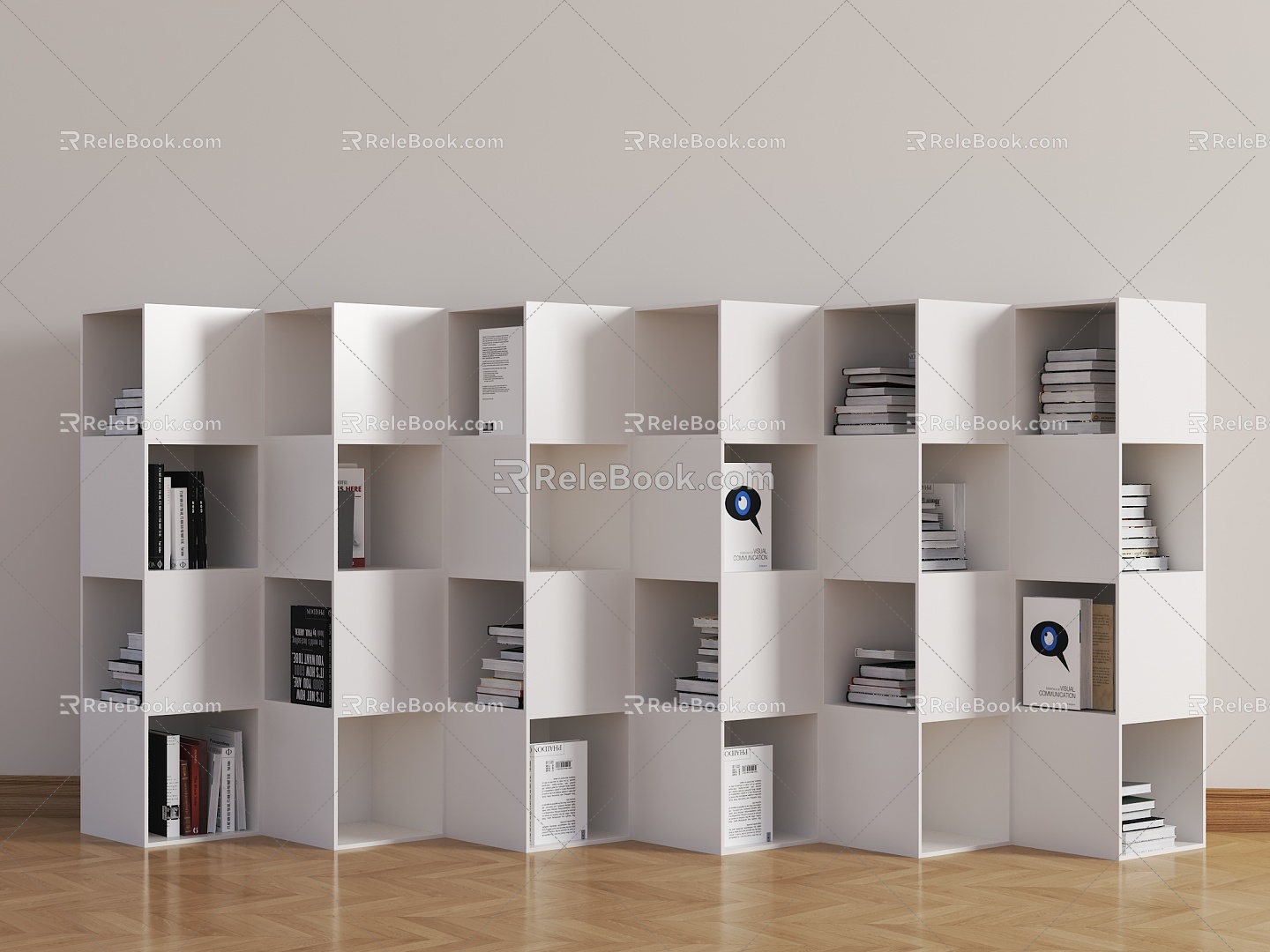 Combination Bookshelf Simple Bookshelf Pair Combination Bookshelf Storage Rack Storage Cabinet Bookcase 3d model