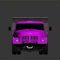 Pink Dump Truck With Front Cab And Open Dump Bed Design