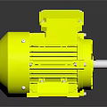 Yellow High Performance Industrial Electric Motor With Durable Housing And Efficient Design
