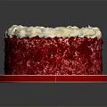 Delicious Red Velvet Cake With White Cream Frosting And Red Filling Layer