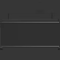 Modern Metal Reception Desk With Silver Frame Smooth Countertop And Top Decoration