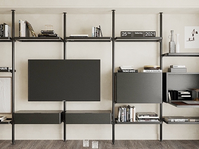 Storage Rack TV Cabinet Storage Rack Bookshelf Books model