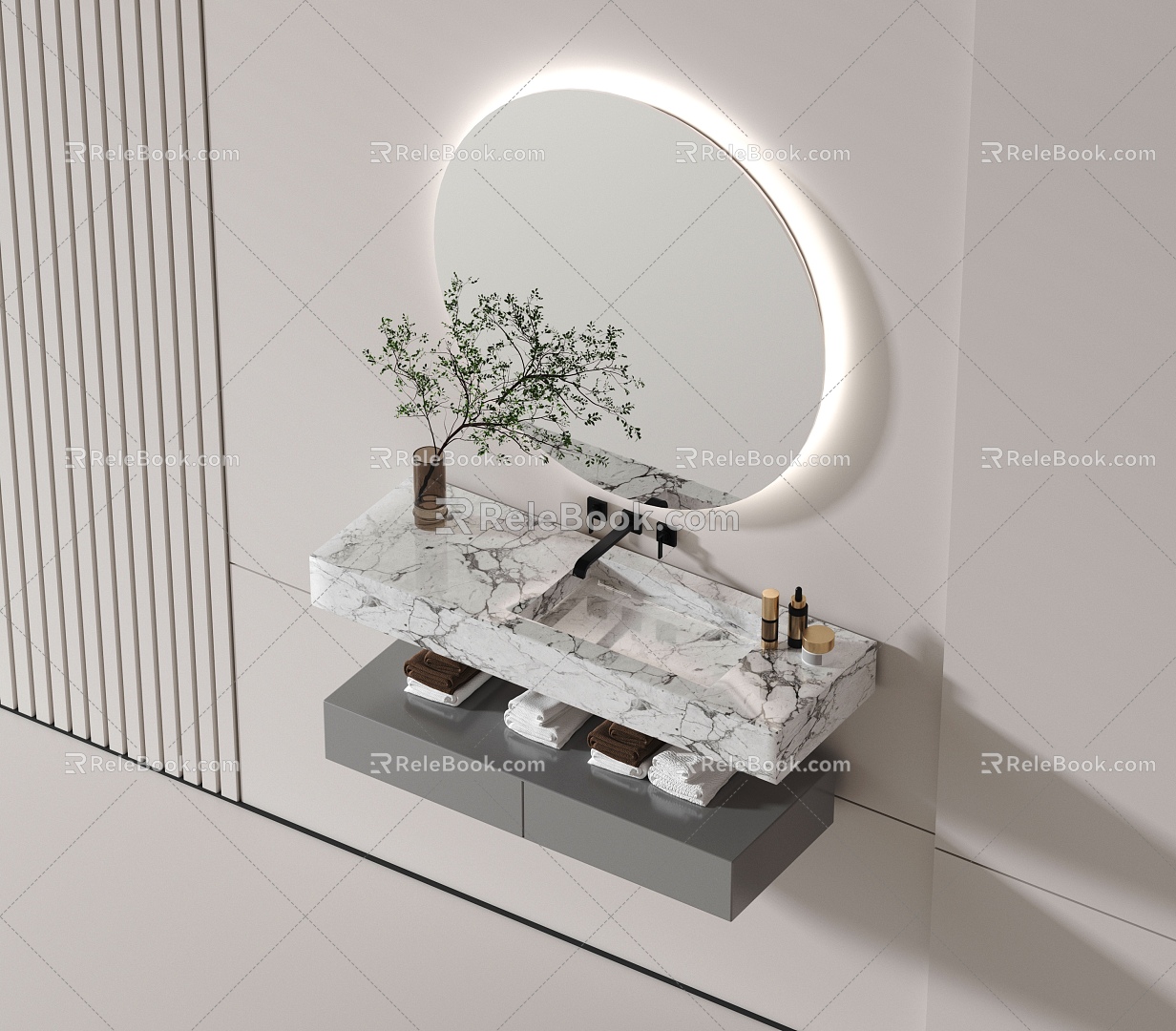 modern bathroom basin 3d model