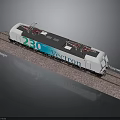 Vectron 230 Electric Train Model on Railway Track with Detailed Design