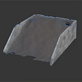 Durable Sloped Concrete Container With Sand Filled Interior And Textured Surface Design