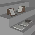 Modern Minimalist Decorative Ornament Set With Wooden Calendar Holders And Simple Books