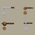 Various Door Handle Designs Including Lever And Knob With Brass Silver Finishes