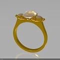 Gold Ring With White Pearl Gemstone Elegant Minimalist Fashion Accessory Design