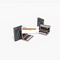 Black And Silver Electronic Accessory Boxes With Open Lids And Brand Logos