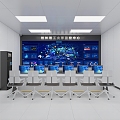 Modern Monitoring Room Computer Room Monitoring Room Command Control Room 3d model