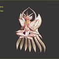 Gorgeous Golden Decorative Attire With Feather Design And Jeweled Accents