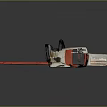 High Performance Chainsaw Featuring Red Chain Black Handle And White Body Design 3d model
