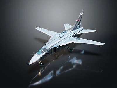 Detailed Military Weapon Fighter Jet Model With Realistic Design And Silver Finish 3d model