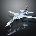 Detailed Military Weapon Fighter Jet Model With Realistic Design And Silver Finish