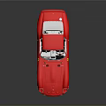 Red Ferrari Classic Sports Car With Vintage Design And Sleek Body On Reflective Surface
