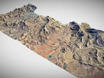 Terrain Mountain Peak Mountain Range Plateau Desert Cliff Geopark Terrain 3d model