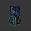 Vintage Twin Lens Reflex Camera with Classic Design and Metal Accents