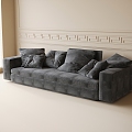 Modern Fabric Sofa Multiplayer Sofa 3d model