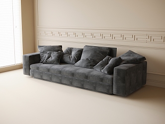 Modern Fabric Sofa Multiplayer Sofa 3d model