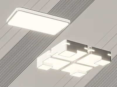 Modern Square LED Ceiling Lights With Bright Illumination For Home Interior Design 3d model