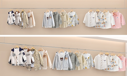 Children's clothing coat children's clothing shirt 3d model