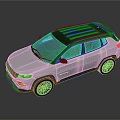 Modern White SUV Featuring Black Roof Sleek Exterior And Stylish Black Wheels