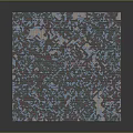 Vibrant Abstract Landscape with Blue and Pink Polyhedral Terrain and Geometric Patterns