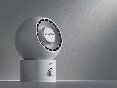 Getho Round Air Conditioner Fan With Control Knob Minimalist Style 3d model