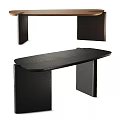 Elegant Modern Black Table Design With Smooth Textured Tabletop And Sturdy Legs 3d model