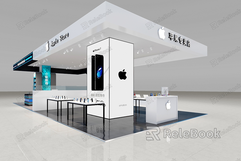 Modern mobile phone store Apple mobile phone store store display rack retail store door model