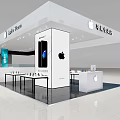 Modern mobile phone store Apple mobile phone store display rack retail store door 3d model