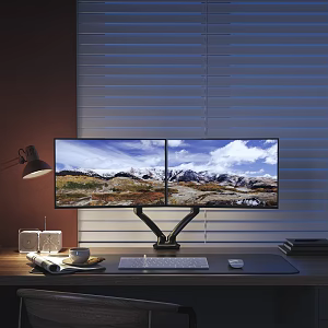 Decoration combination computer bracket coffee desk lamp study 3d model