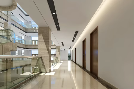 Modern foyer 3d model