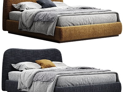 Modern Double Bed Soft Bed model