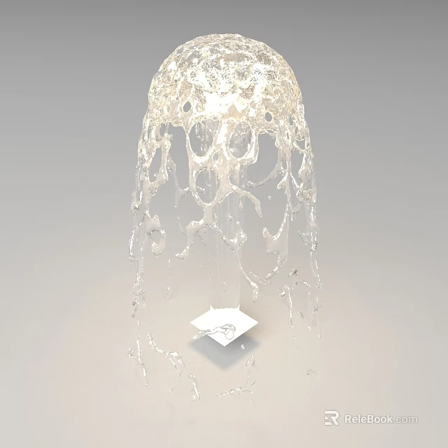 Stunning Water Fountain With Cascading Transparent Water And Decorative Base Design 3d model 