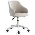 Modern Fabric Office Chair With Armrests And Swivel Wheels In Multiple Colors