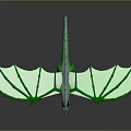 Green Glowing Dragon Toy With Spread Wings And Reflective Surface