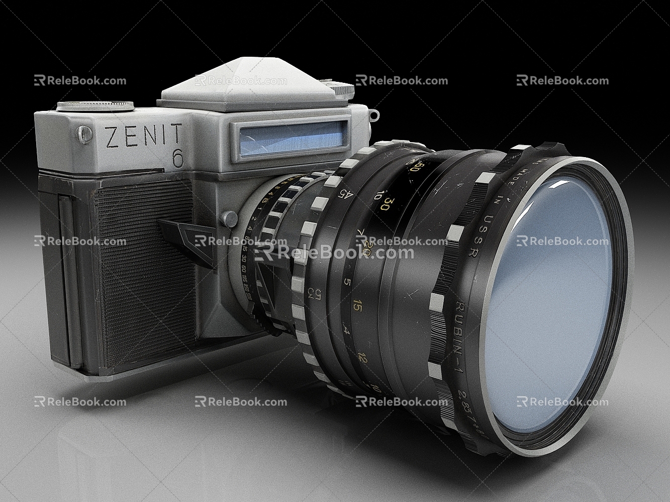 Camera Zenit Camera Vintage Camera Lens 3d model