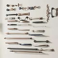Modern door handle combination 3d model
