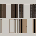 Contemporary Folding Doors Design With Wooden Louvered And Glass Panel Features