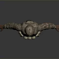 3D Military Soldier Model In Camouflage Uniform With Helmet Tactical Vest And Outstretched Arms