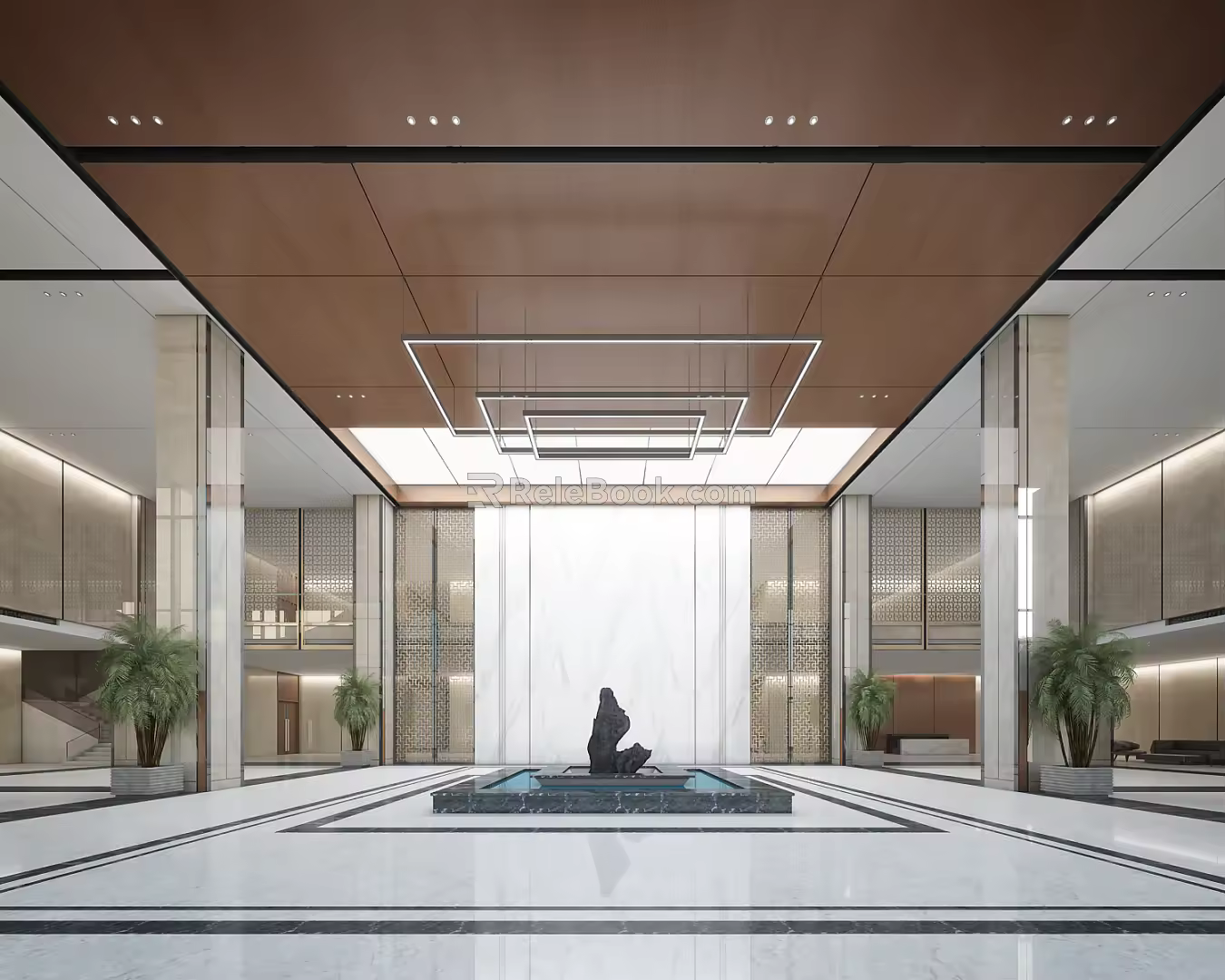 Modern Hall Picking Empty Hall 3d model