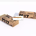 Carpaper box with bullets 3d model