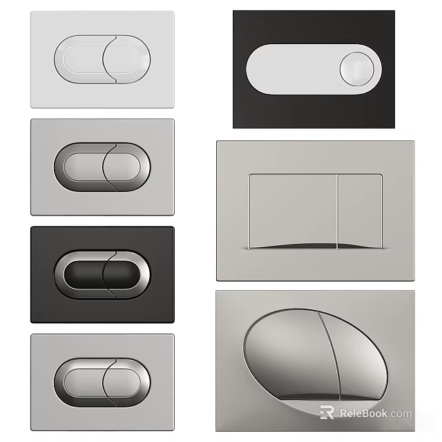 Modern Switch Panels With A Range Of Styles And Designs 3d model 