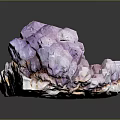 Natural Purple Amethyst Crystal Cluster With Crystalline Structure And Shiny Surface