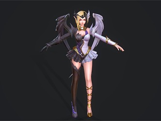 female warrior woman virtual character 3d model