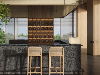 Modern Water Bar Area Coffee Water Bar 3d model