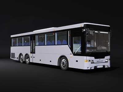 bus multi-axle bus 3d model