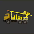 Yellow Heavy Duty Multi Wheel Utility Vehicle with Mechanical Arm for Construction Work